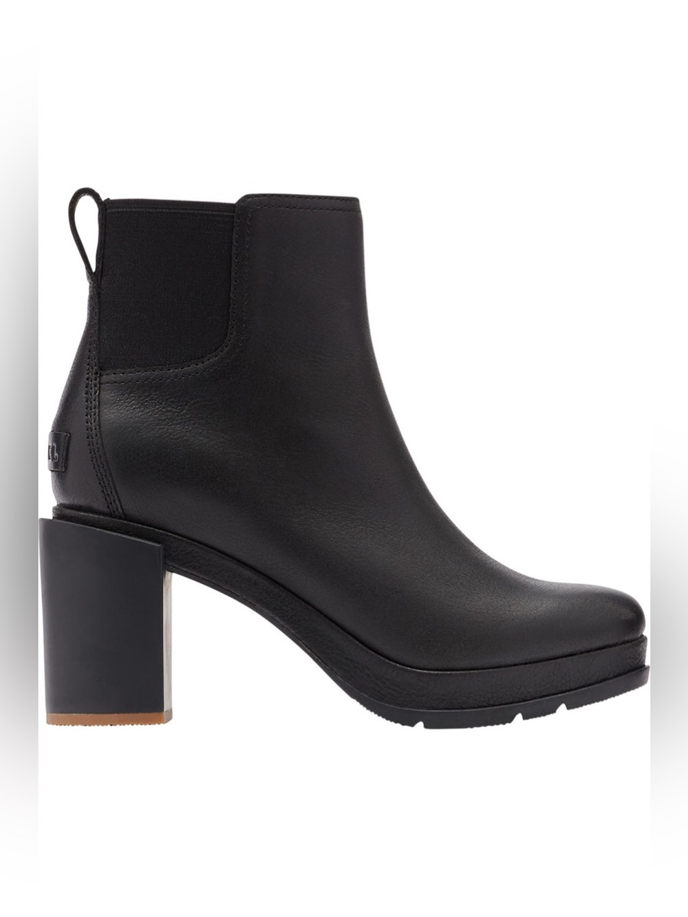 $200 Sorel Blake Waterproof Black Leather Platform Chelsea Ankle Boots Size 5